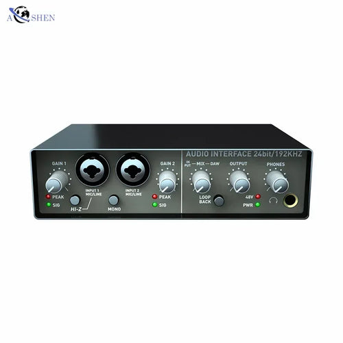 Audio Interface Recording Studio Usb External Sound Card Recording Guitar 2 Channel Interface Audio Аудиоинтерфейс
