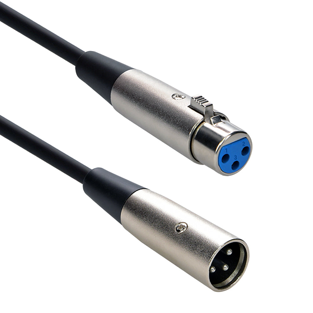 XLR Microphone MIC 3-Pin Male to Female Cable Cord Connector Extension Shielded