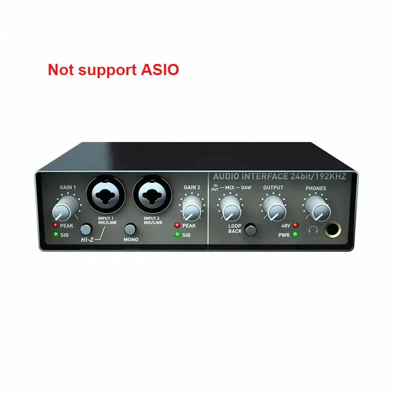 Audio Interface Recording Studio Usb External Sound Card Recording Guitar 2 Channel Interface Audio Аудиоинтерфейс