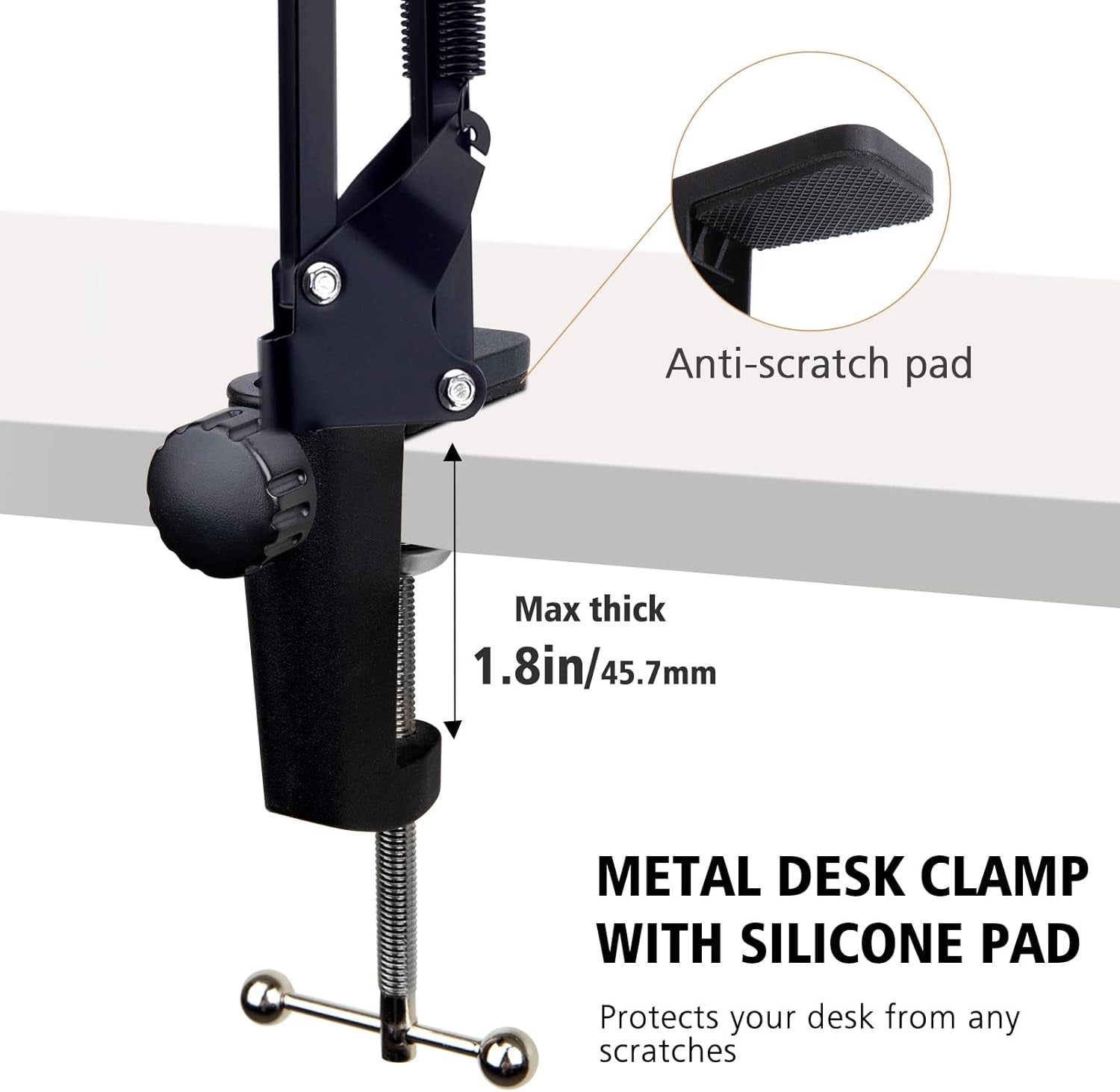 Boom Arm Mic Stand Compatible with Elgato Wave 3, Adjustable USB Mic Holder
