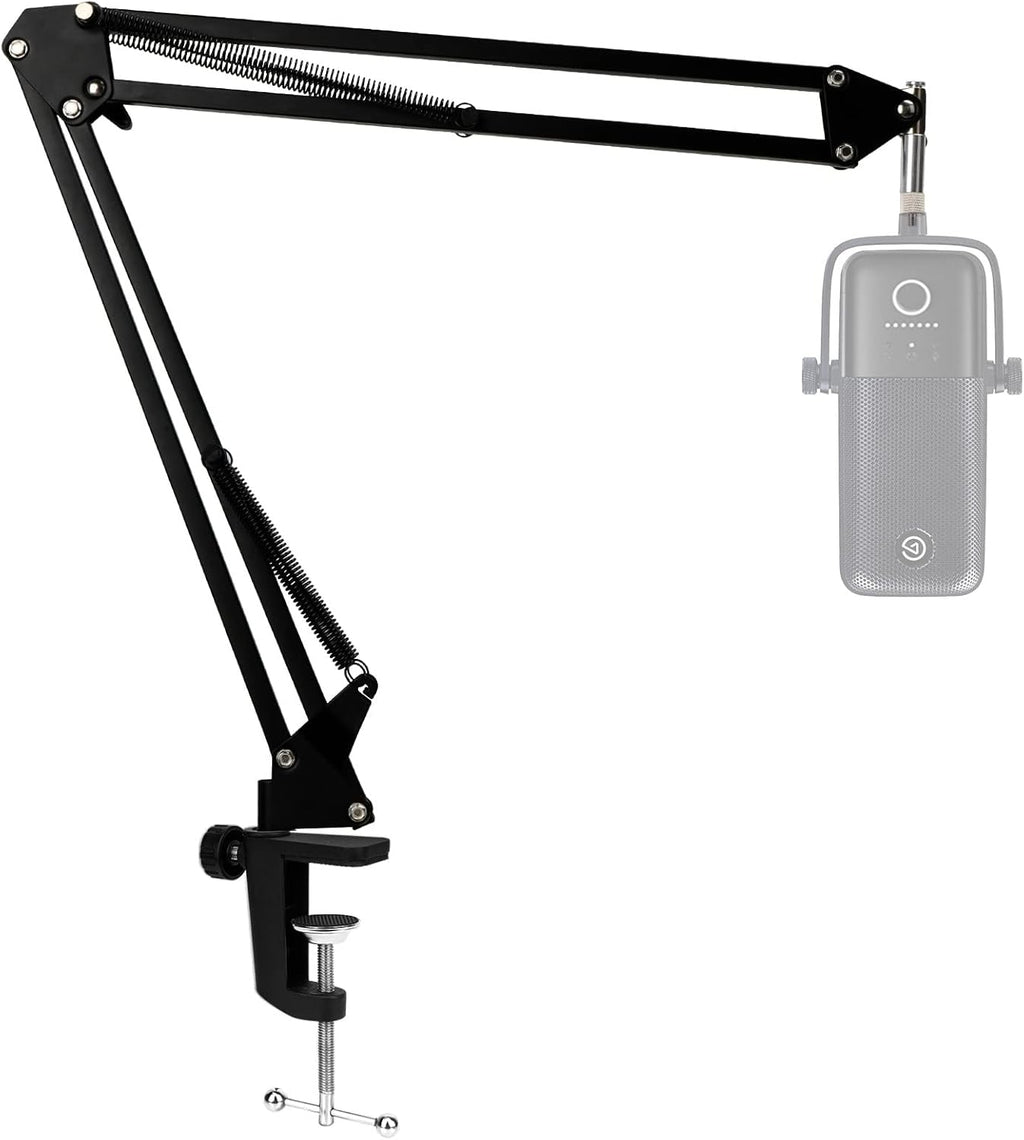 Boom Arm Mic Stand Compatible with Elgato Wave 3, Adjustable USB Mic Holder