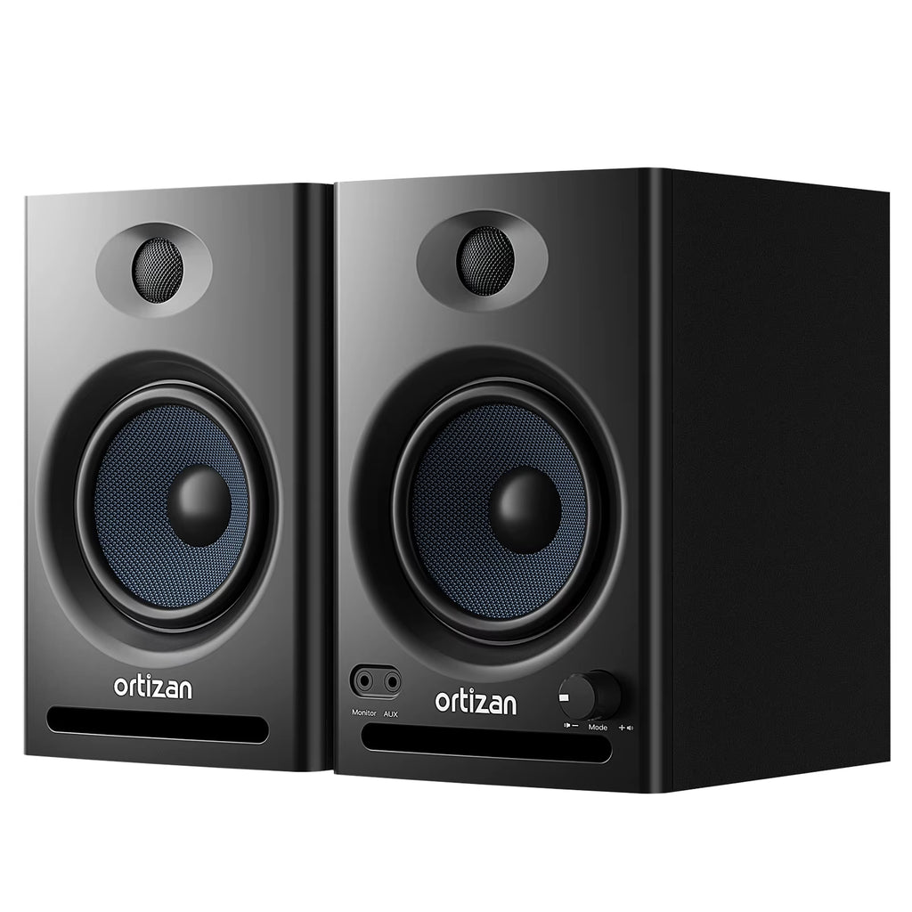 Ortizan C7 Dual-Mode 2.0 Studio Monitors, Active Monitor Speakers for near Field Music Production, Bluetooth 5.3 Wireless