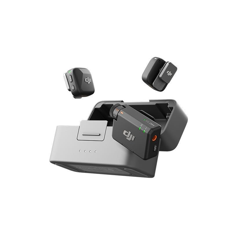 DJI Mic Mini Wireless Lavalier Microphone Compact Noise Cancelling 48 Hour Ba...