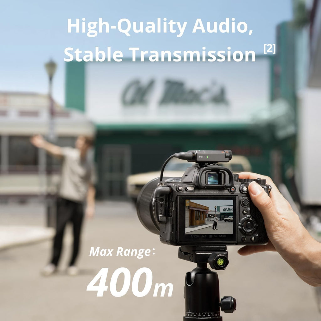 DJI Mic Mini Wireless Lavalier Microphone Compact Noise Cancelling 48 Hour Ba...