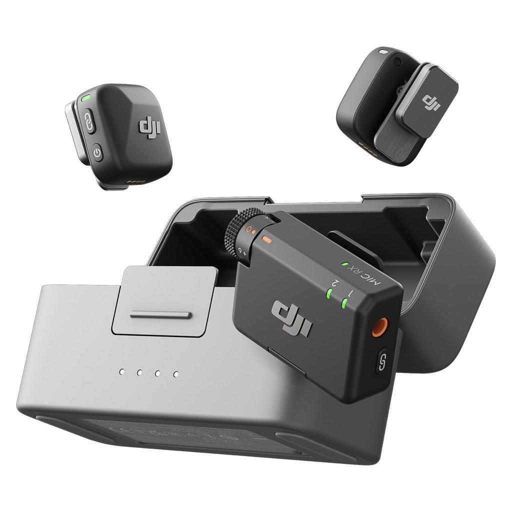 DJI Mic Mini Wireless Lavalier Microphone Compact Noise Cancelling 48 Hour Ba...