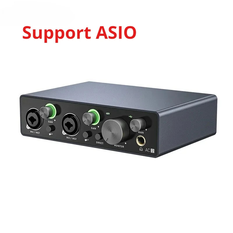 Audio Interface Recording Studio Usb External Sound Card Recording Guitar 2 Channel Interface Audio Аудиоинтерфейс